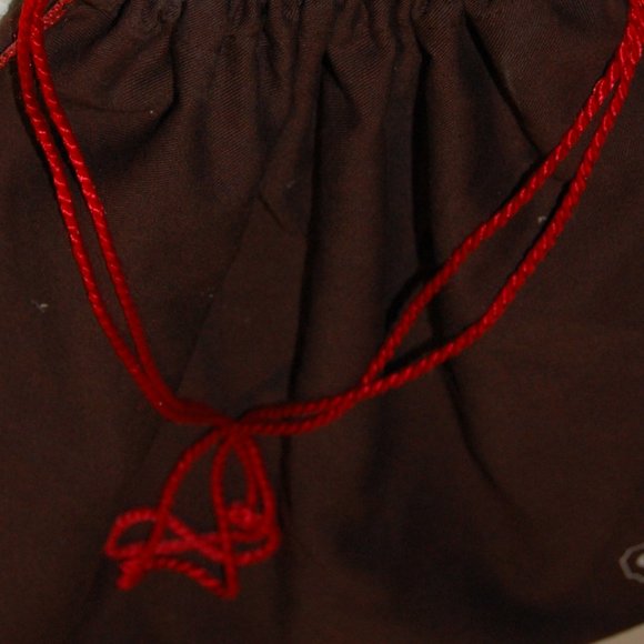 Coach Dust Bag 15" x 13" Brown W/ Red Drawstring - Picture 5 of 12